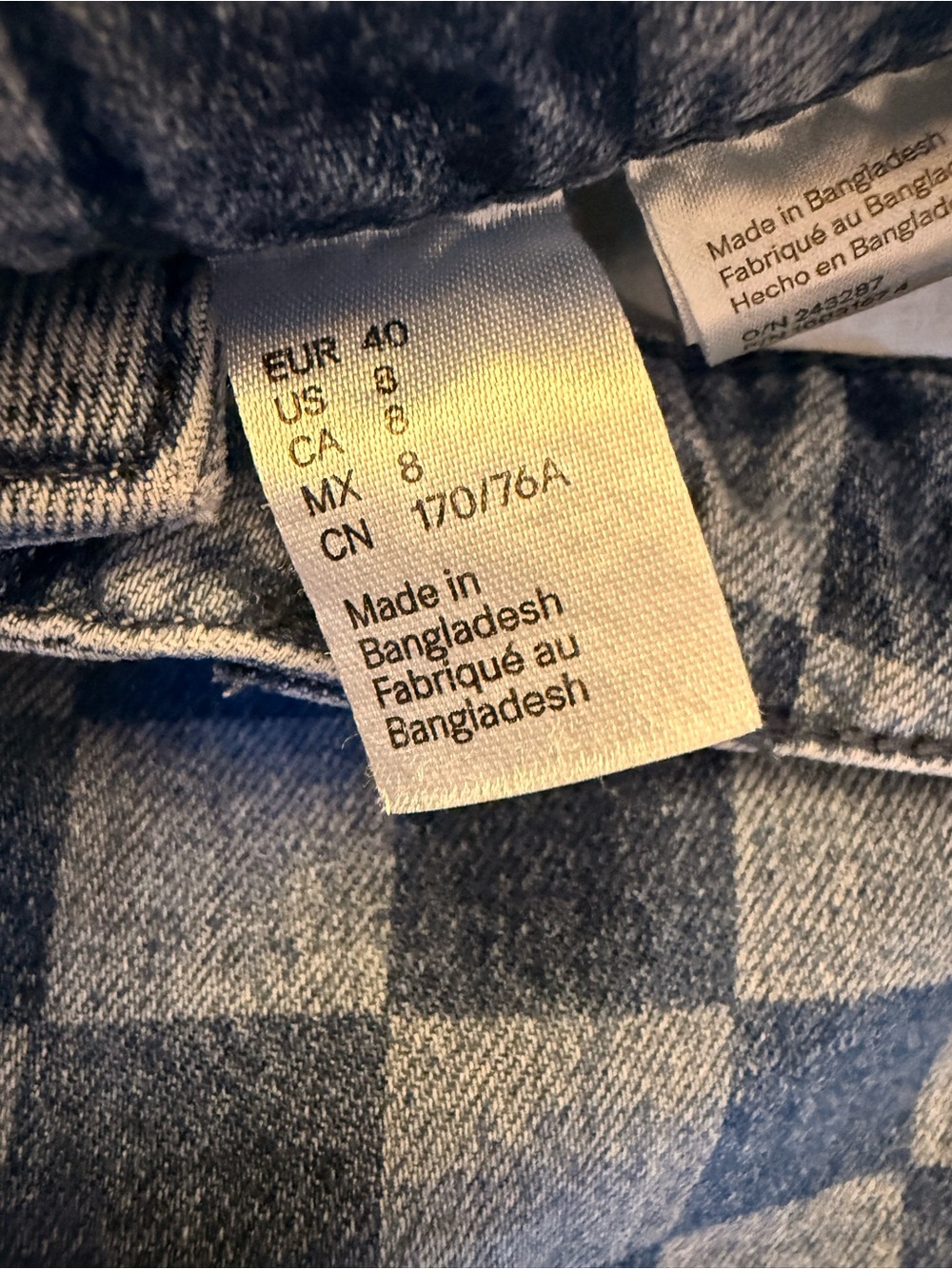 Divided Checkerboard Blue Denim Jeans - Picture 2 of 7